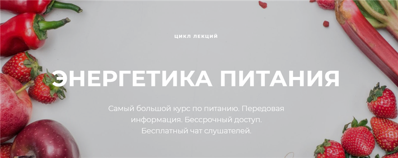 Энергетика питания. Нина Веркойен