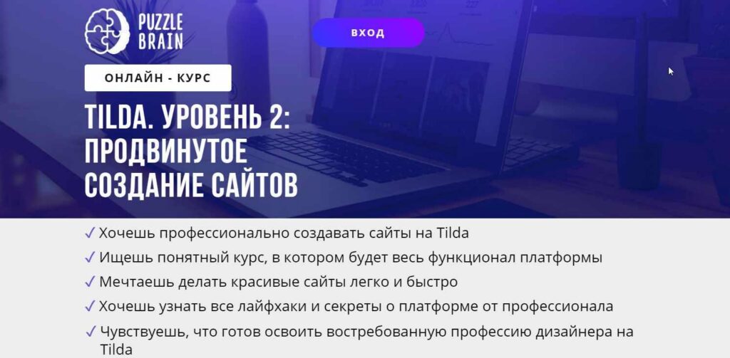 Tilda. Уровень 2: продвинутое создание сайтов. 2021. Ирина Артюхина, puzzlebrain
