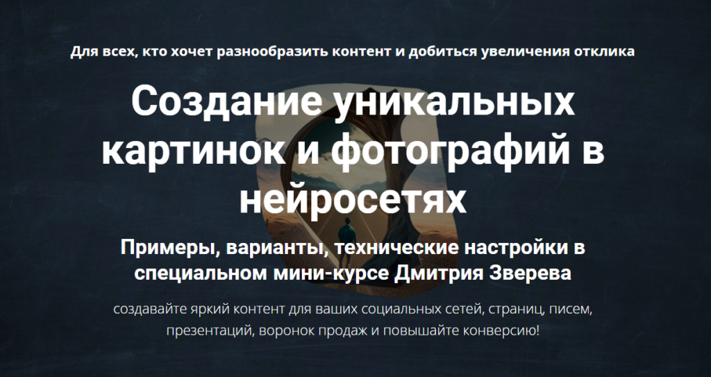 Создание уникальных картинок и фотографий в нейросетях. Тариф Все сразу. Дмитрий Зверев
