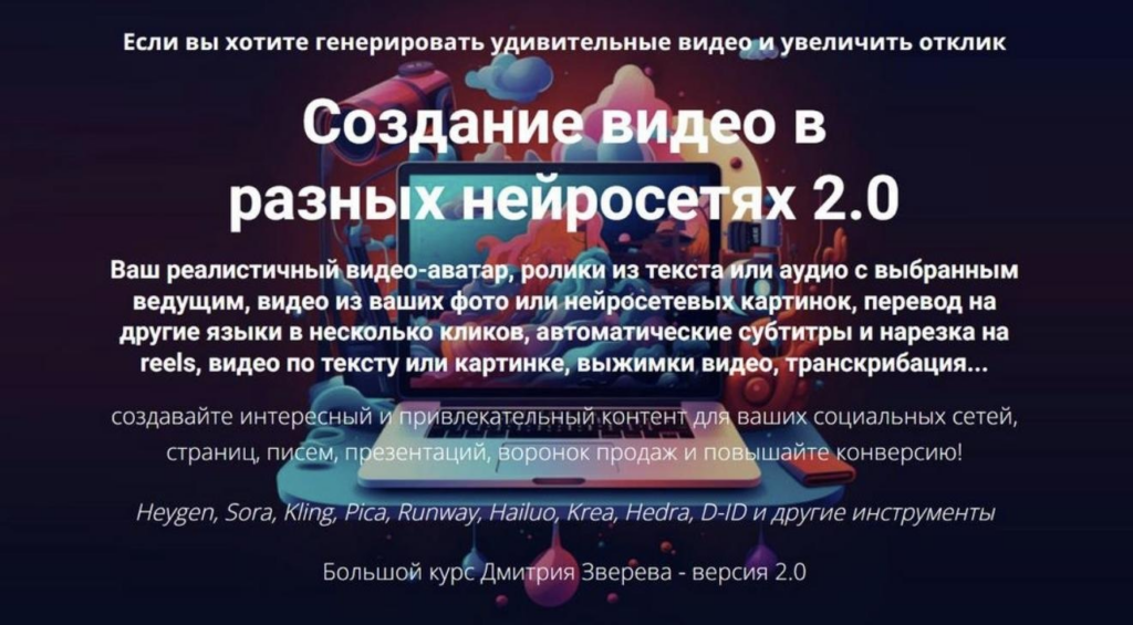 Создание видео в разных нейросетях 2.0. Дмитрий Зверев