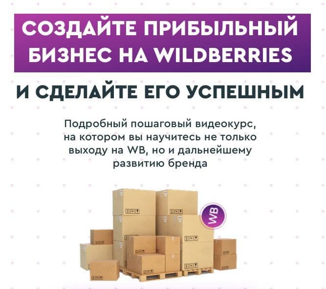 Создайте прибыльный бизнес на Wildberries. Ирина Афонина