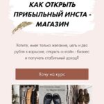 Как открыть прибыльный инста-магазин. Кристина Курепина 1