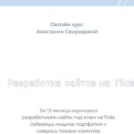 Разработка сайтов на Tilda. Анастасия Свиридова 1