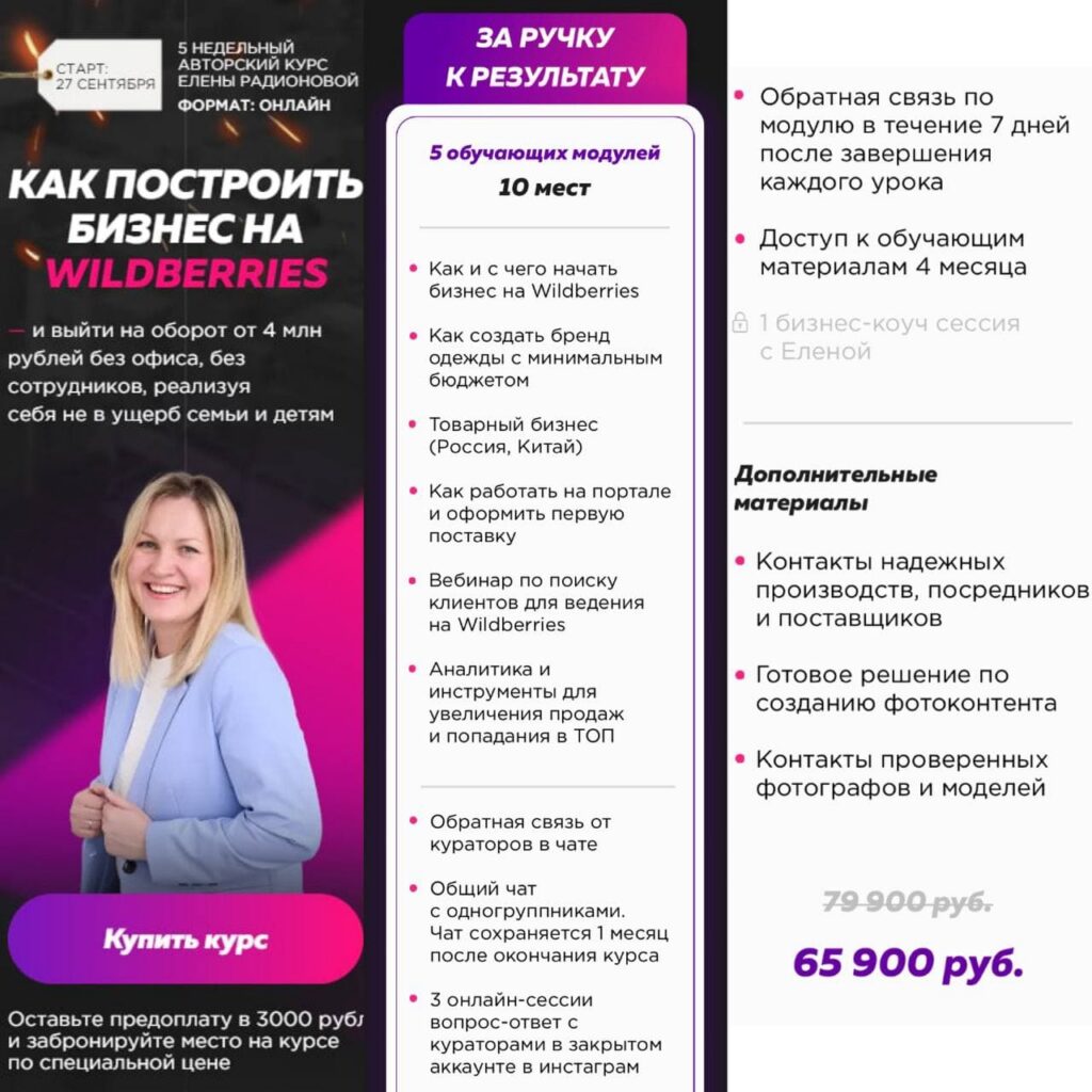 Как построить бизнес на Wildberries. Елена Родионова