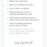Интенсив по Telegram Тариф Platinum. Марго Савчук 2