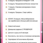 Стань менеджером Insta + VK за 30 дней. Тариф - Все включено + поддержка команды. Алина Акилова 2