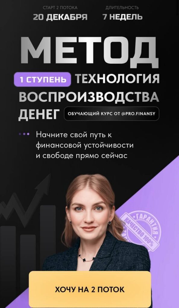 Метод. 1 ступень. Технология воспроизводства денег. Тариф Всё Сам. Ольга Гогаладзе, Pro.finansy