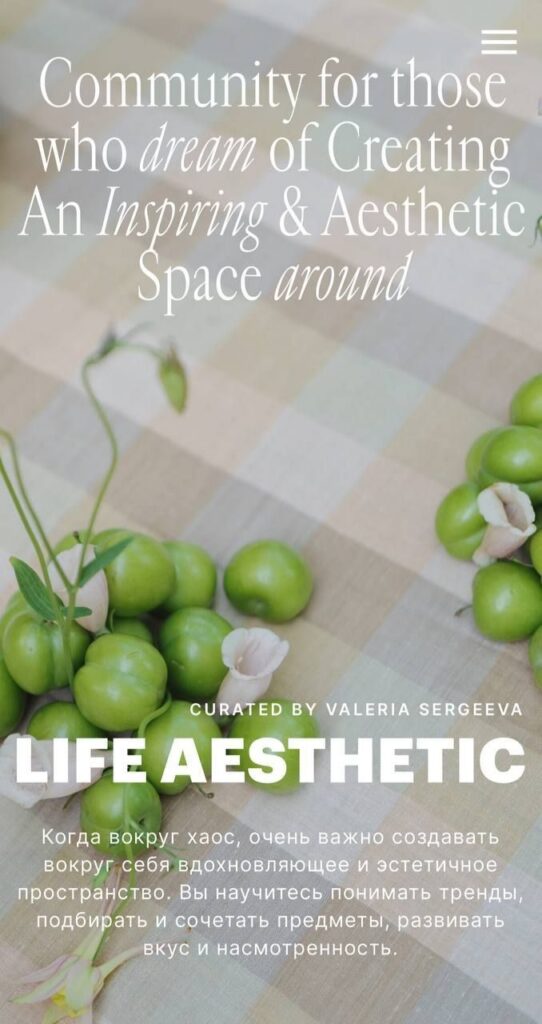 Life Aesthetic. Валерия Сергеева