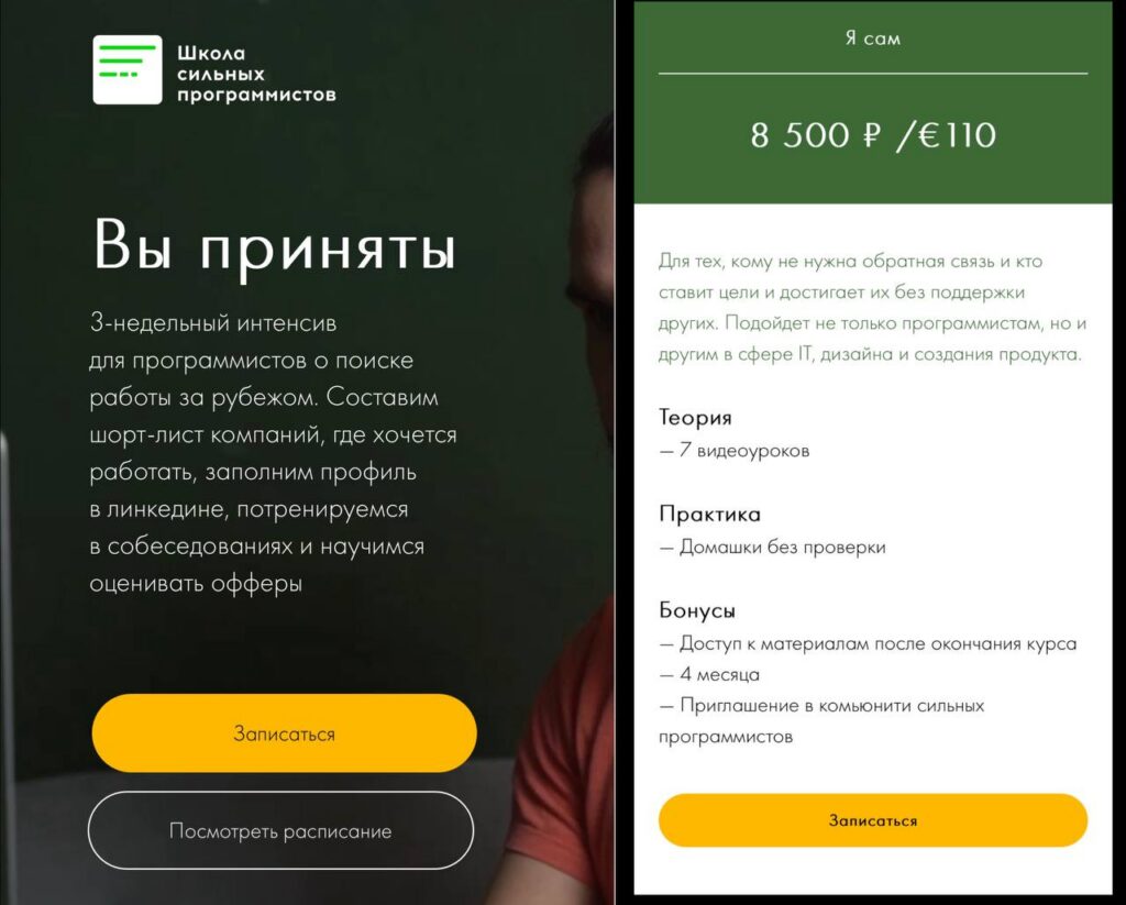 Вы приняты. Фёдор Борщёв, Дмитрий Рожков, Школа сильных программистов
