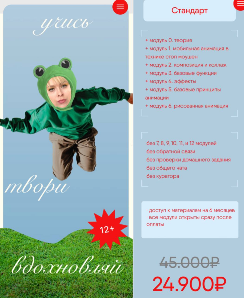 Мобильный креатор 2.0. Тариф Стандарт. Дарья Довбенко