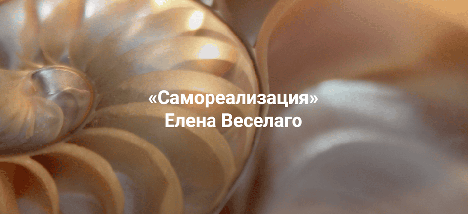 Самореализация.  Елена Веселаго Институт Открытого поля