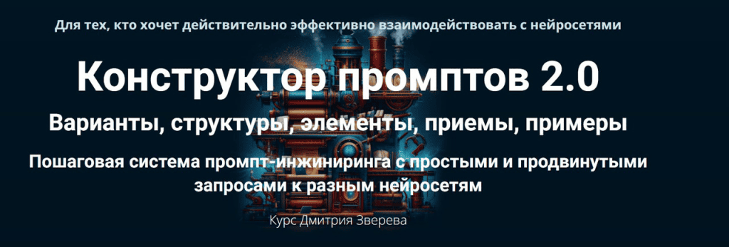 Конструктор промптов 2.0. Дмитрий Зверев